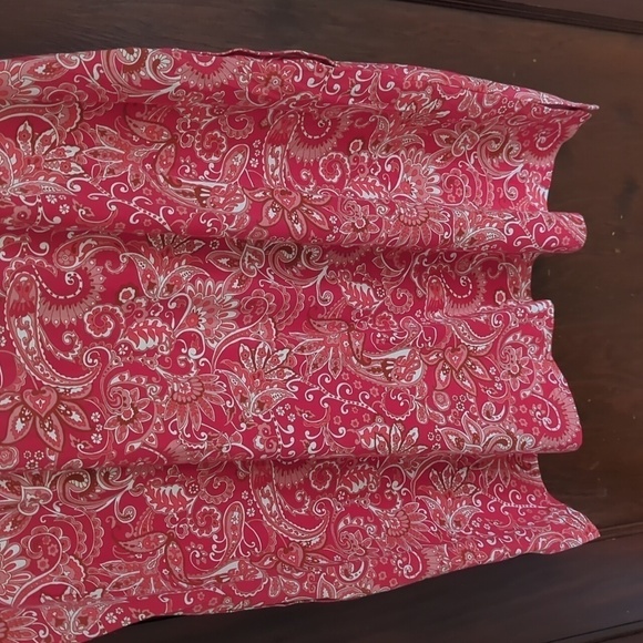 Isaac Mizrahi Bridgehampton Knit Henley Dress Red A4857191. size 1X Petite - Picture 9 of 9